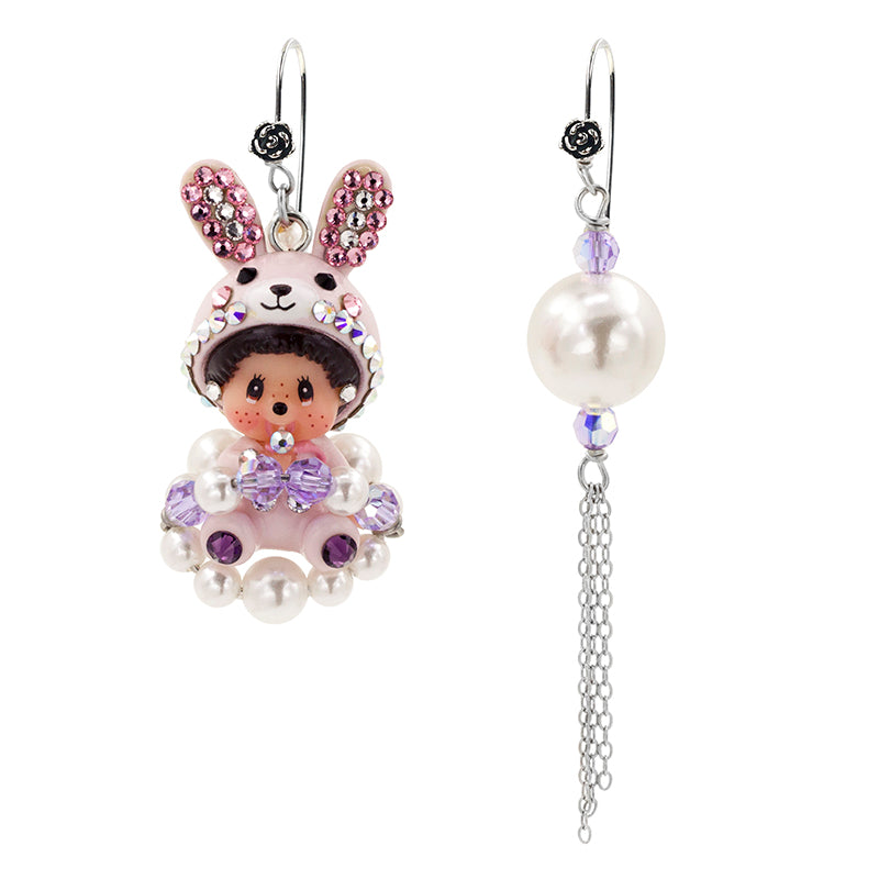 SPACECRAFT EARRINGS W/BUNNY MCC image 0