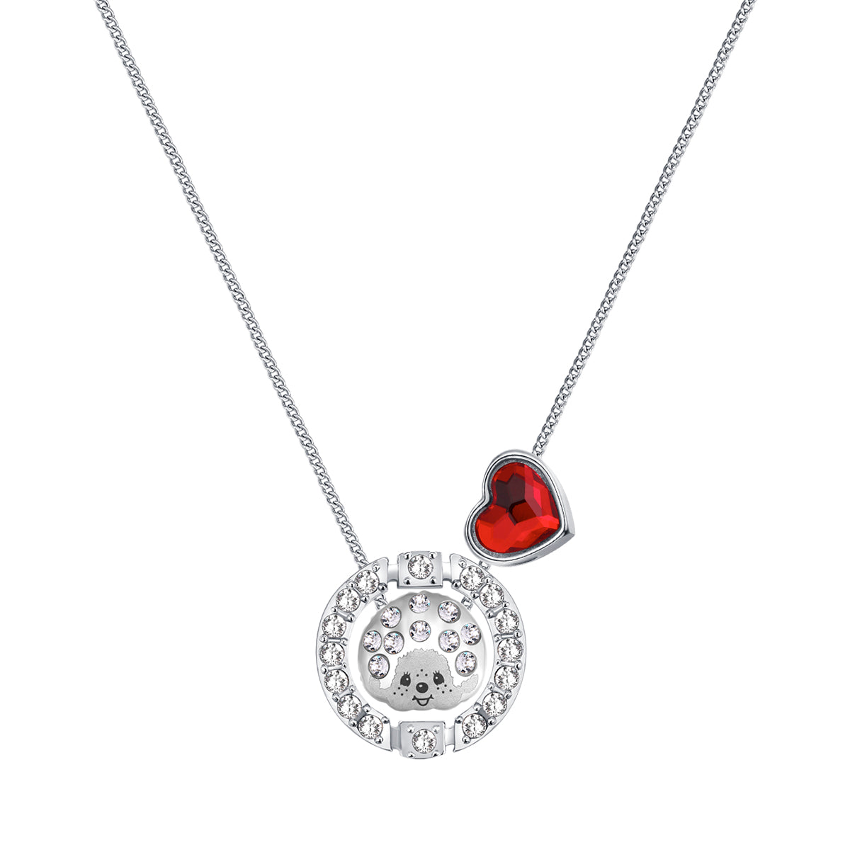 FANCY CIRCLE EARRINGS(SILVER) image 1