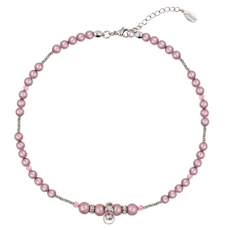 SS BEAD NECKLACE(POWDERPINK) image 0