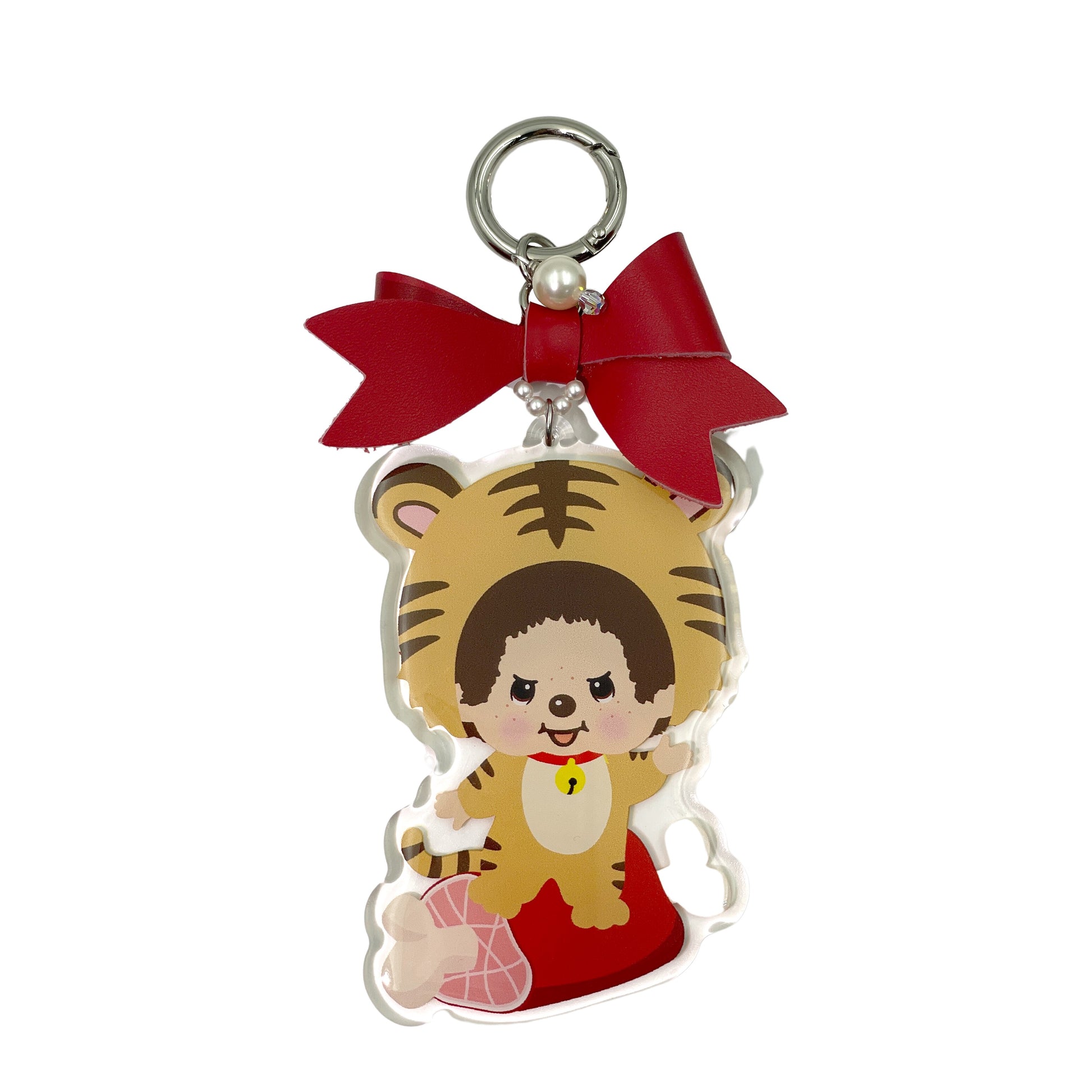 LEATHER BOW KEYCHAIN(TIGER) image 0