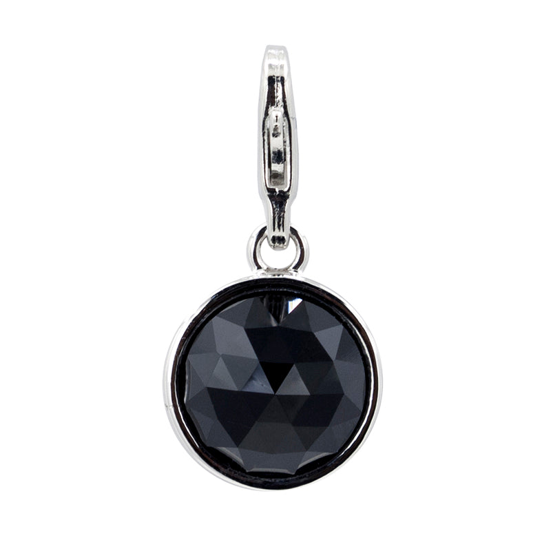 BLACK ROUND CHARM image 0