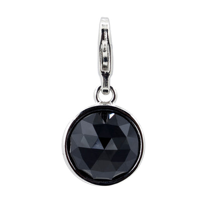 BLACK ROUND CHARM image 0