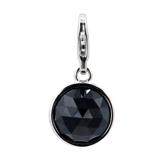BLACK ROUND CHARM image 0