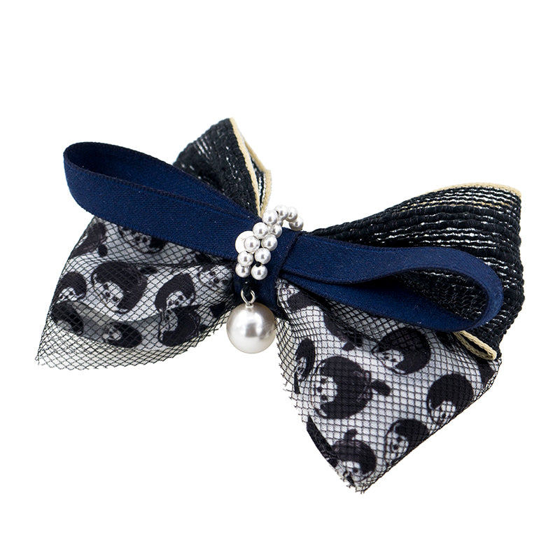 WAVY BOW CLIP(BLACK) image 0
