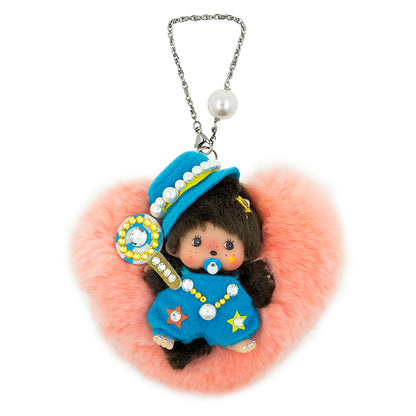 FUR HEART BAGCHAIN (BCC) PEACH image 0