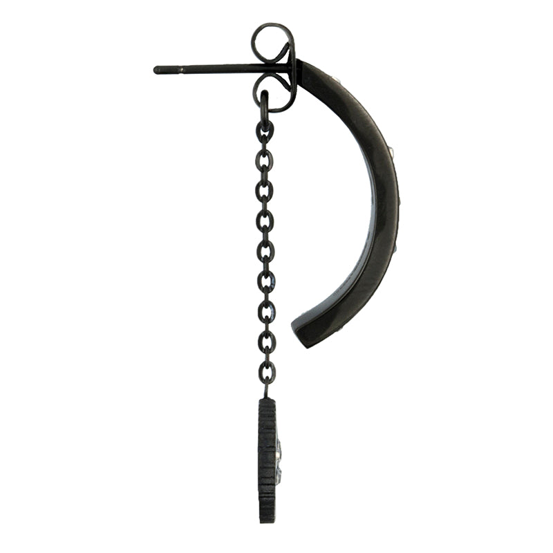 THE SMILE EARRINGS(BLACK) image 3