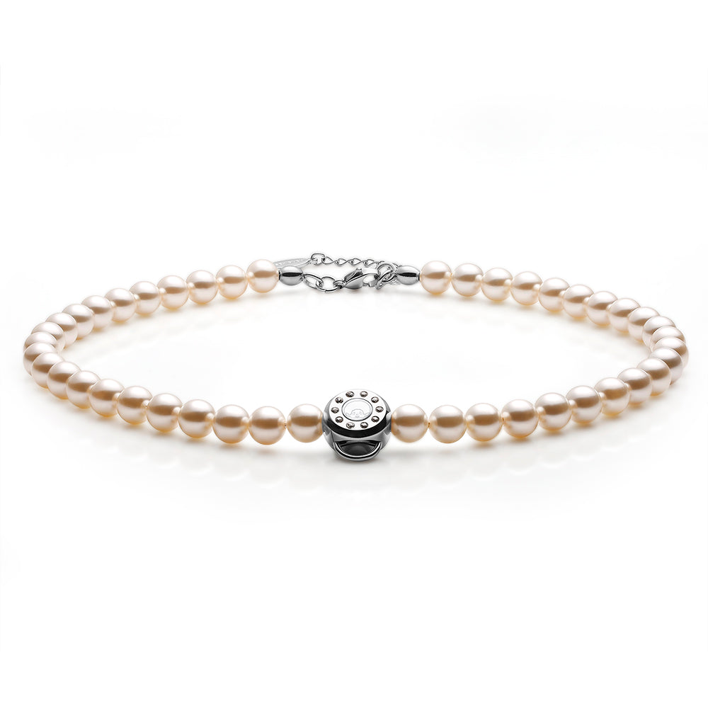 8MM PEARL NECKLACE(CREAMROSE) image 3