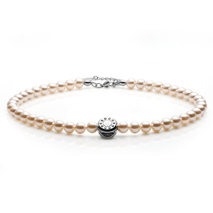 8MM PEARL NECKLACE(CREAMROSE) image 3