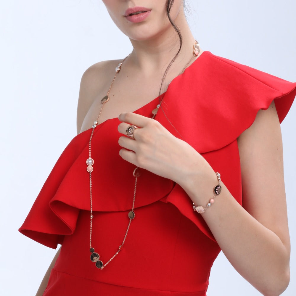 LOGOMANIA NECKLACE(ROSEGOLD) image 1