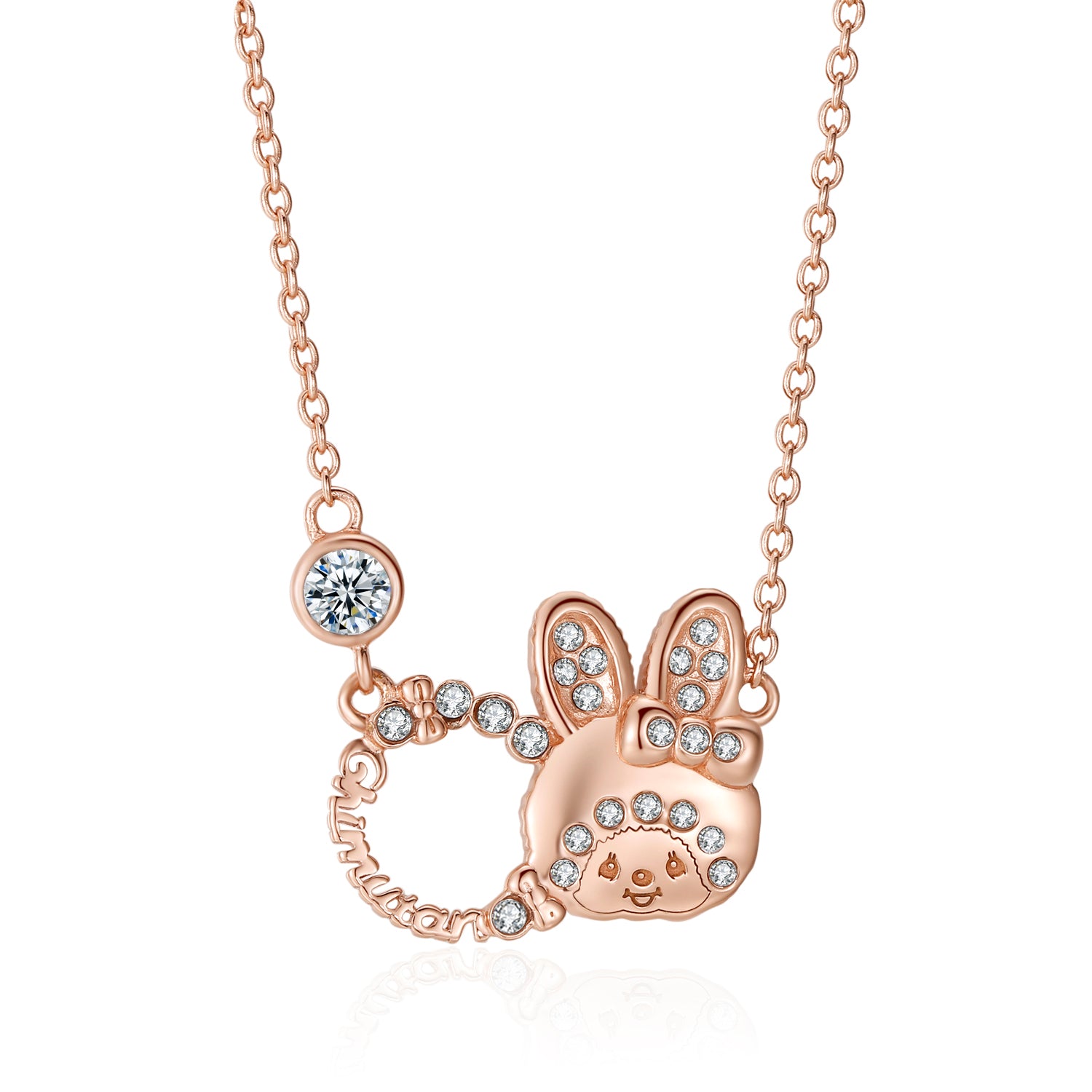 CHIMUTAN LETTERING NECKLACE(ROSEGOLD) image 1