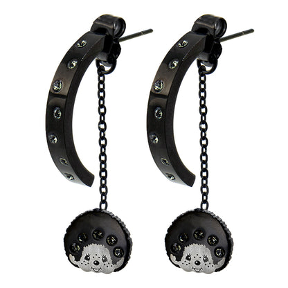 THE SMILE EARRINGS(BLACK) image 5