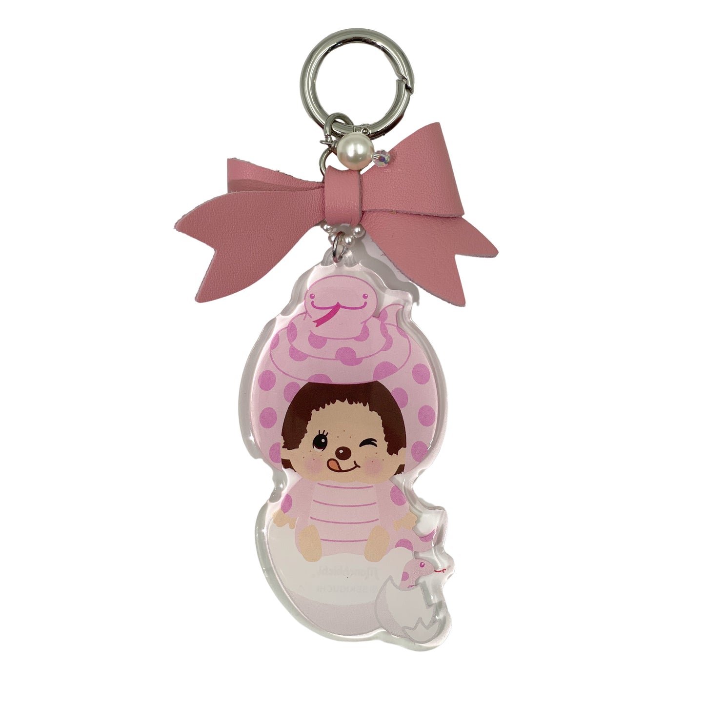 LEATHER BOW KEYCHAIN(SNAKE) image 0