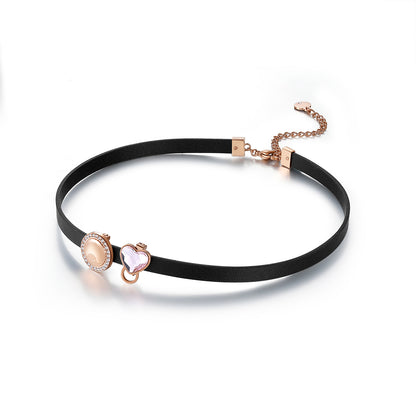LEATHER CHOKER (ROSEGOLD) image 0