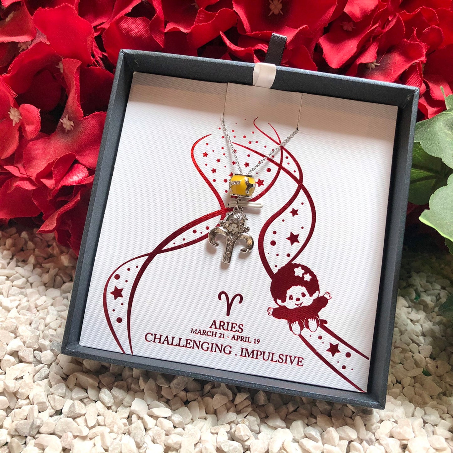 Star Sign Necklace Giftbox (Aries)