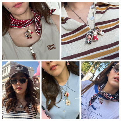 Monchhichi Charm (Black/White Panda)