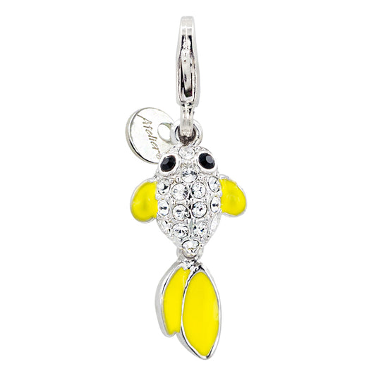 Swarovski Crystal Charm (Gold Fish)
