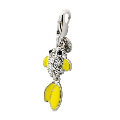 Swarovski Crystal Charm (Gold Fish)