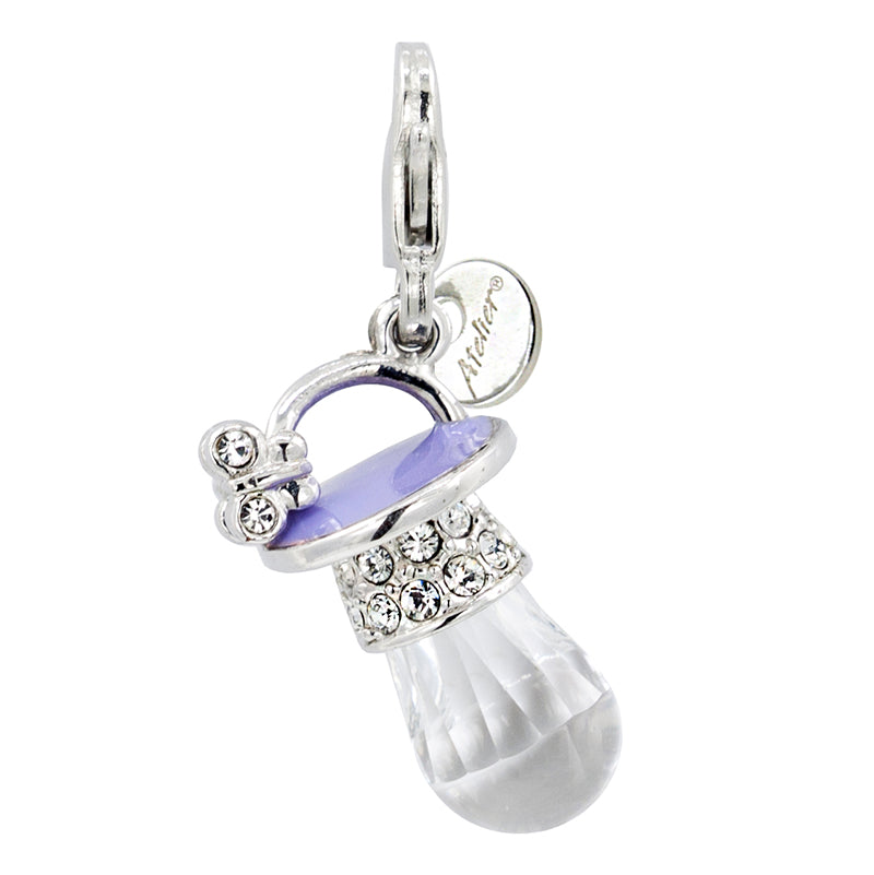 モンチッチ スワロフスキー チャーム ゾウ パープル Charms Party - Swarovski Charms – Monchhichi Jewelry by Atelier