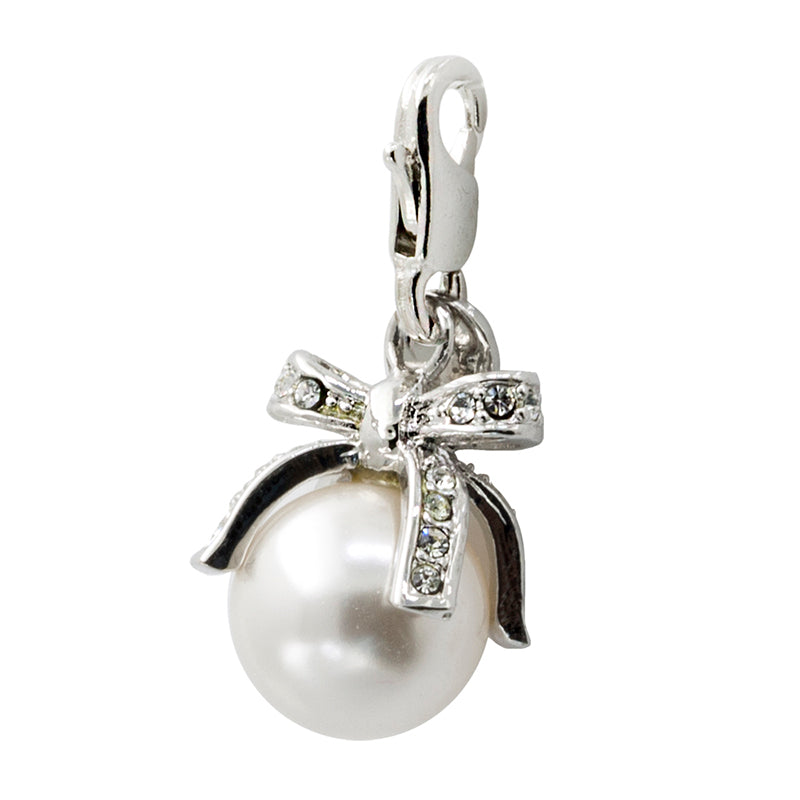 Swarovski Crystal Charm (White Pearl)
