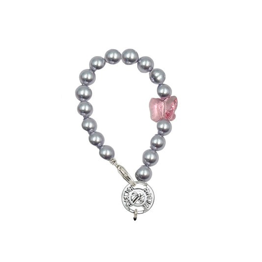 6mm Swarovki Pearl Keychain (Purple)