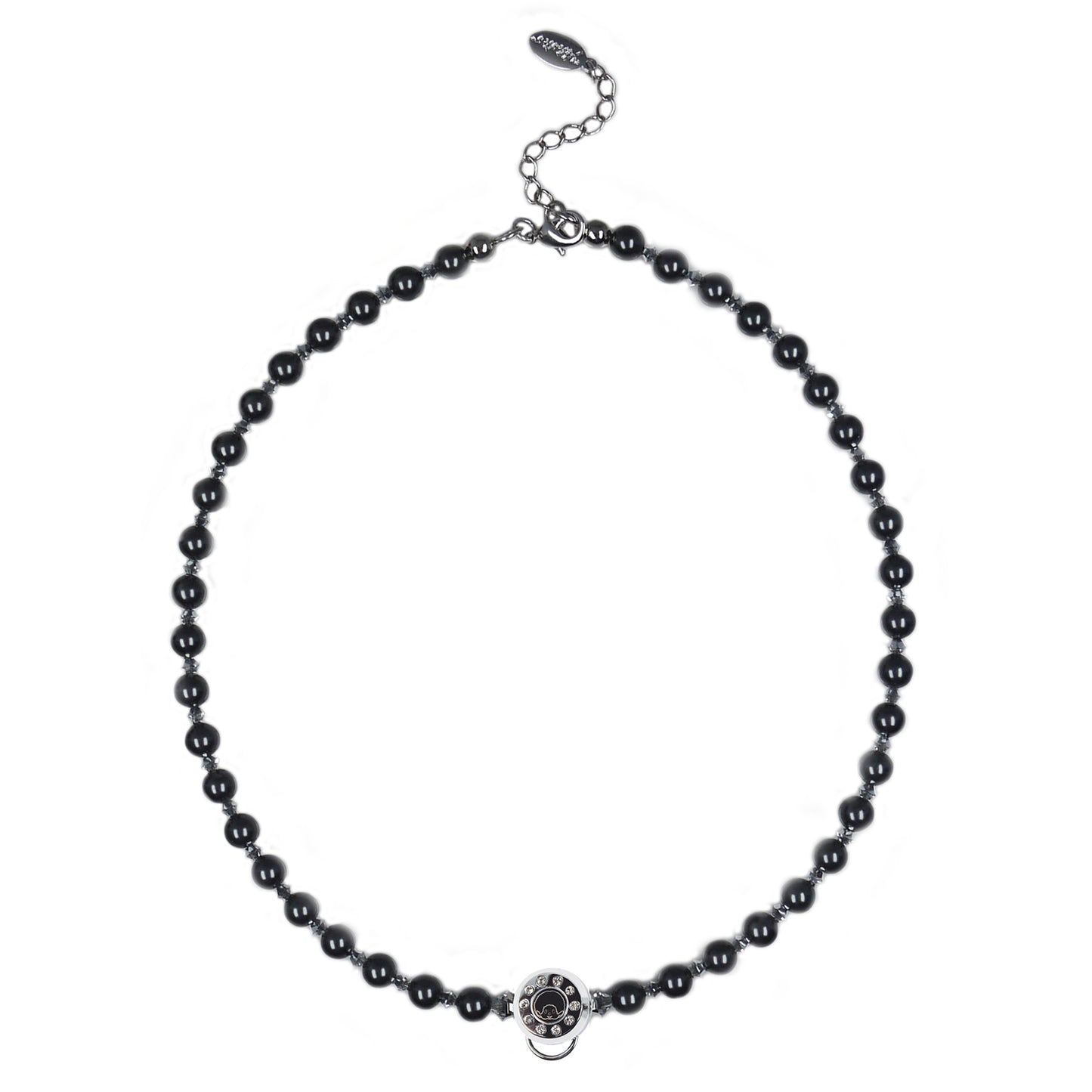 6mm Swarovski Pearl Necklace (Black)