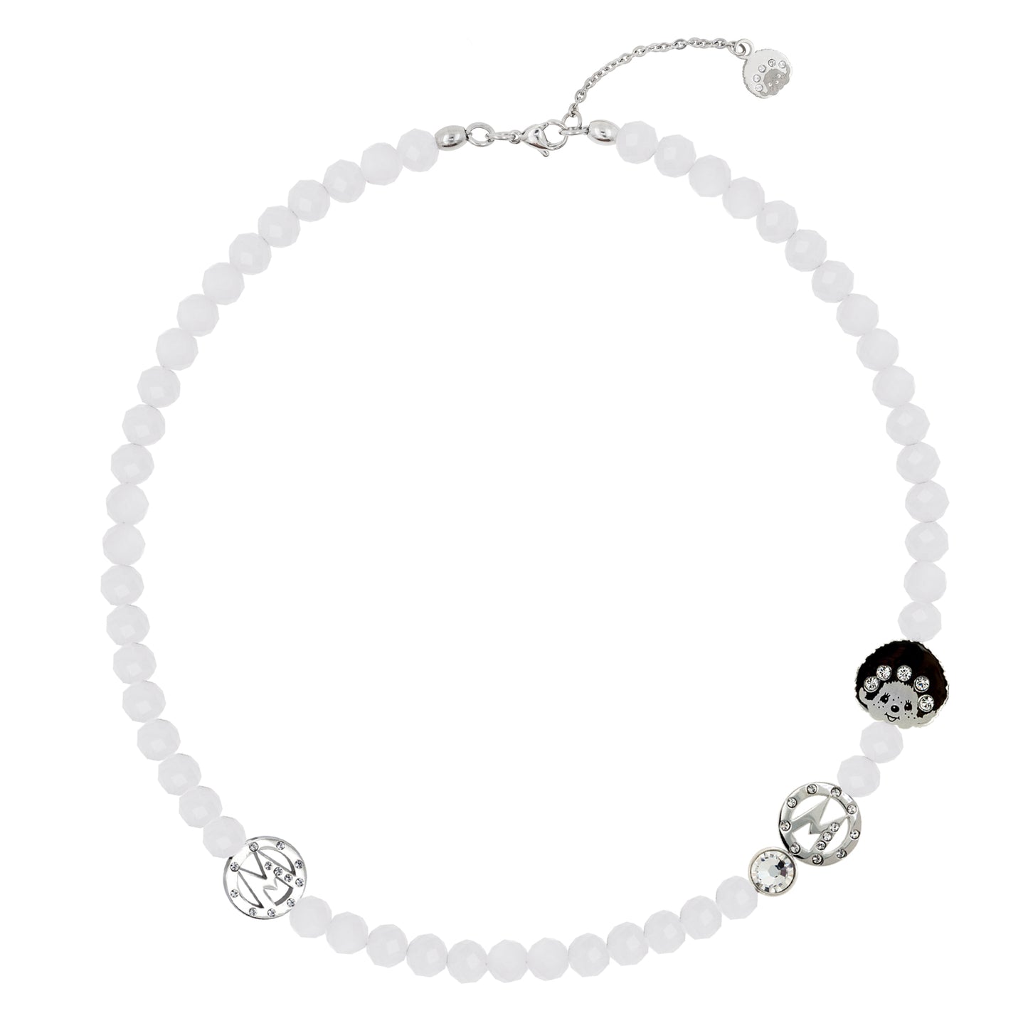 Monchhichi Logomania White Jade Necklace
