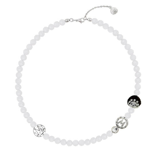 Monchhichi Logomania White Jade Necklace