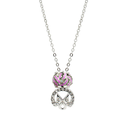 925 Silver Zodiac Charm Necklace (Aquarius)