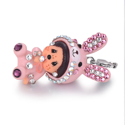 Monchhichi Charm (Pink Bunny)