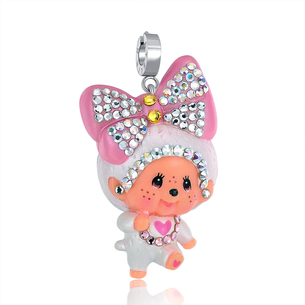 Monchhichi Charm (White Bow)