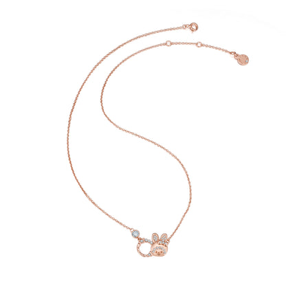 CHIMUTAN LETTERING NECKLACE(ROSEGOLD) image 4