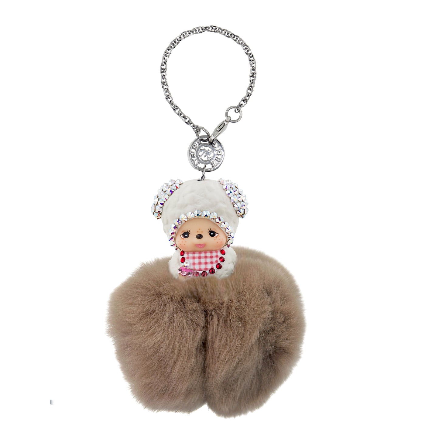 FUR POMPOM BAGCHAIN(RACCOON) image 0