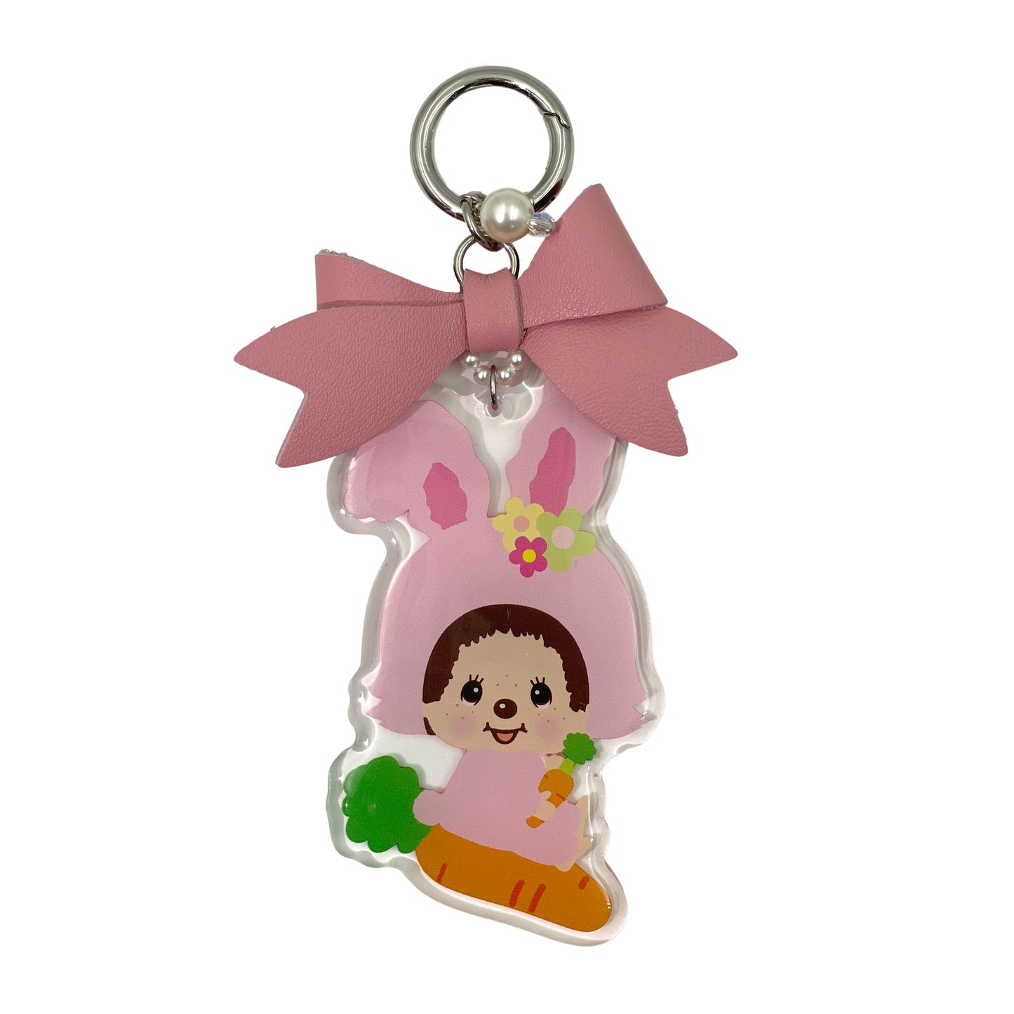 LEATHER BOW KEYCHAIN(BUNNY) image 0