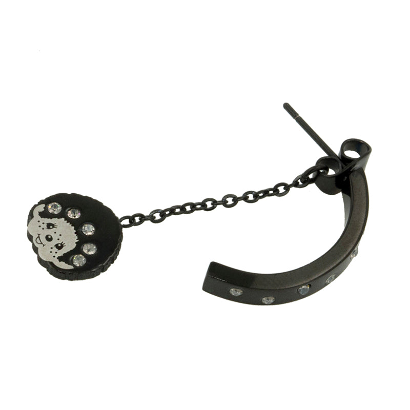 THE SMILE EARRINGS(BLACK) image 4