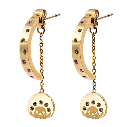 THE SMILE EARRINGS(ROSEGOLD) image 5