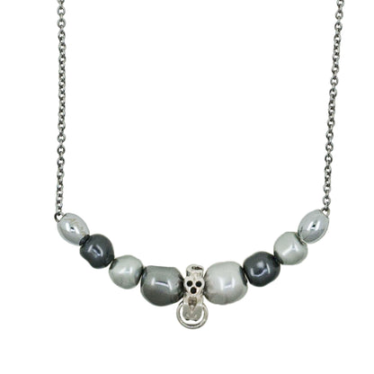 SMILE BAROQUE NECKLACE(BLACK) image 0