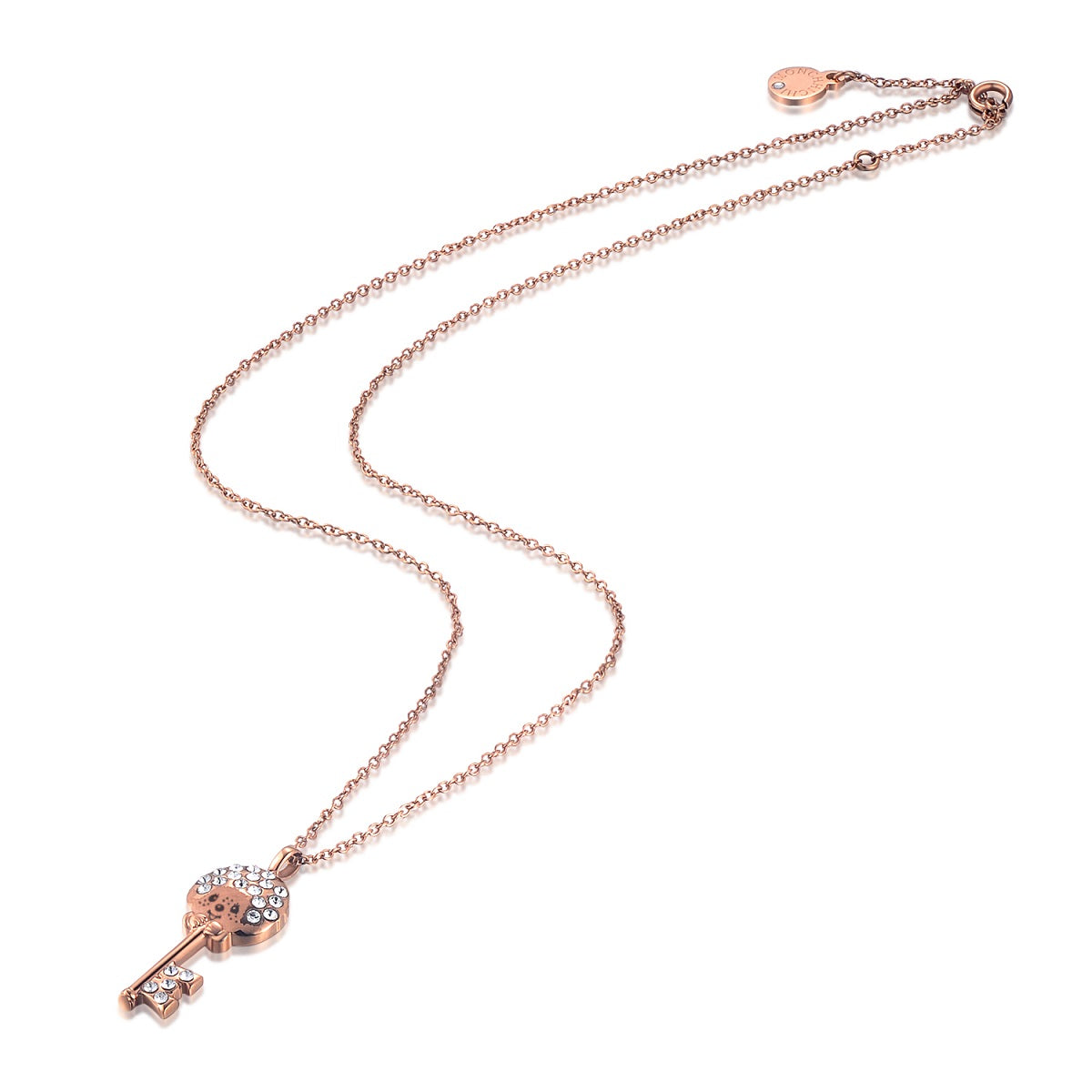 LOCKLOVE KEY NECKLACE(ROSEGOLD) image 1