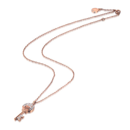 LOCKLOVE KEY NECKLACE(ROSEGOLD) image 1