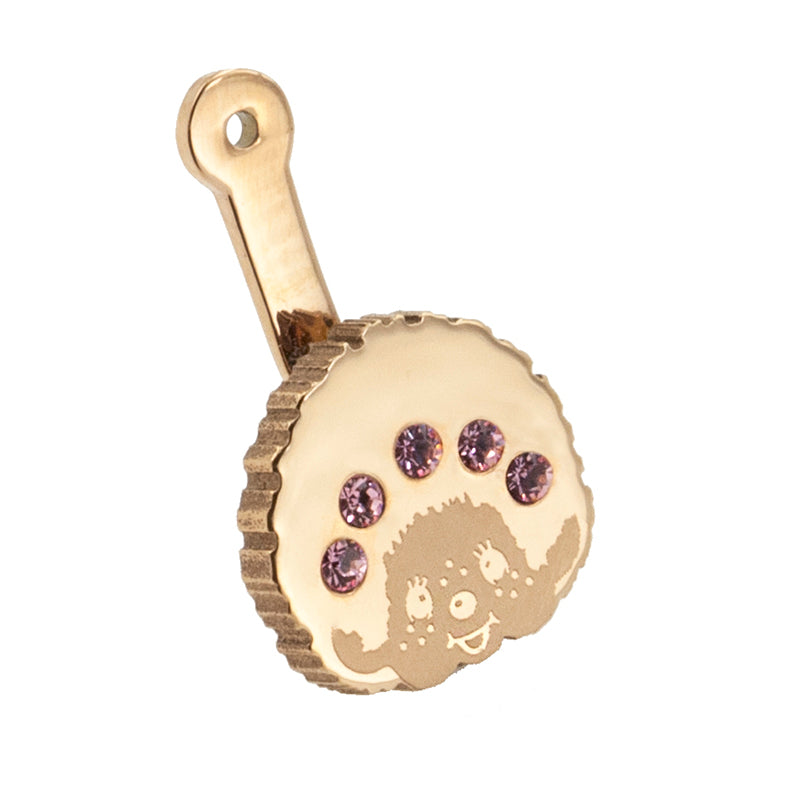 LOGOMANIA EARRINGS(ROSEGOLD) image 4