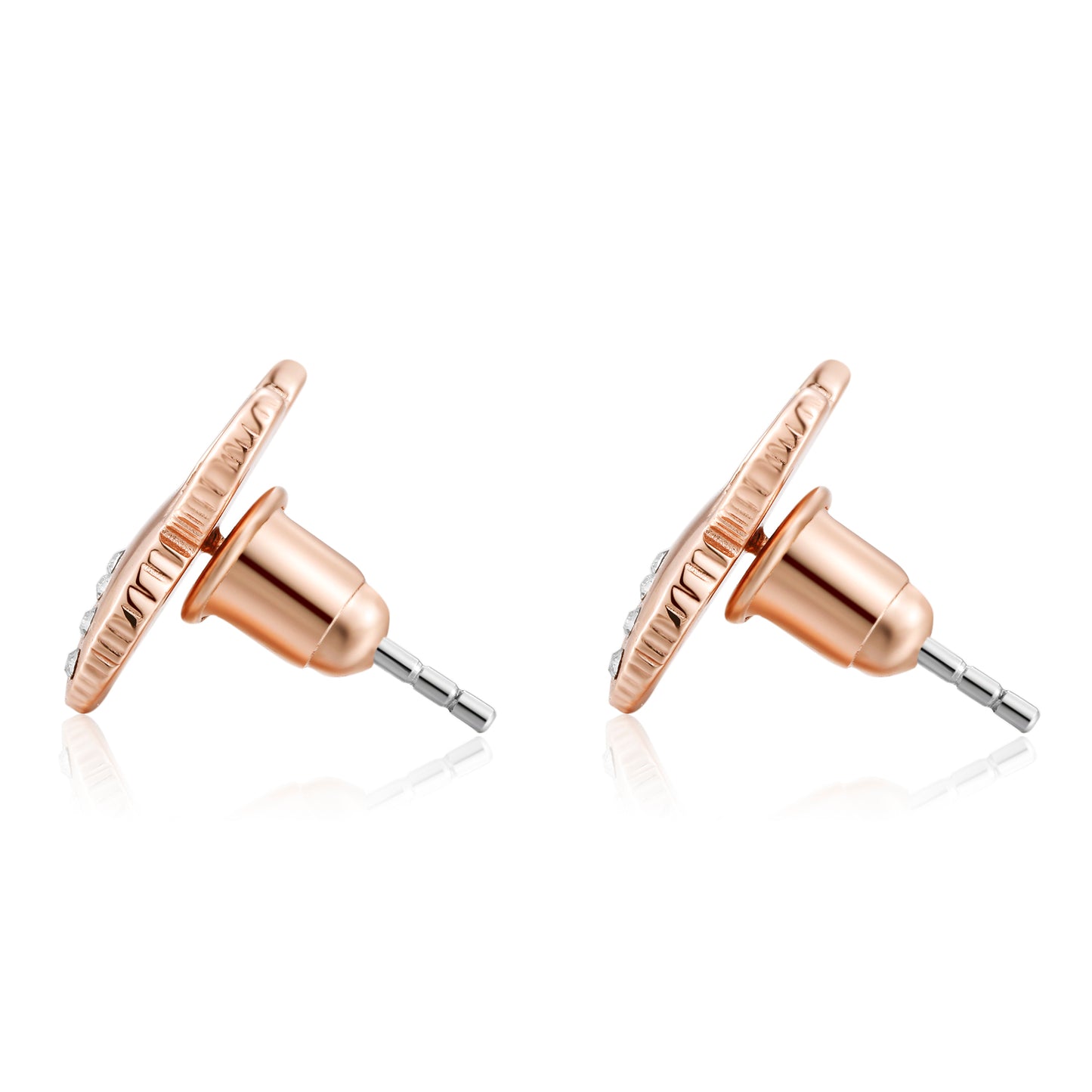 CHIMUTAN LETTERING EARRINGS(ROSEGOLD) image 1