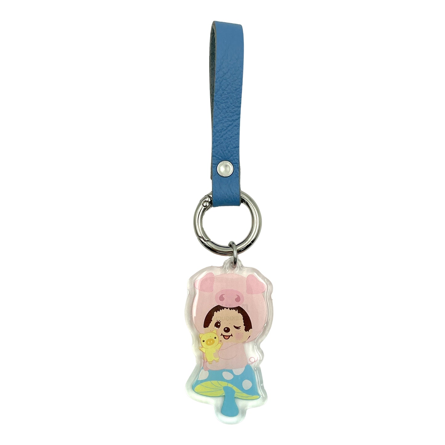 LEATHER STRAP KEYCHAIN(PIG) image 0
