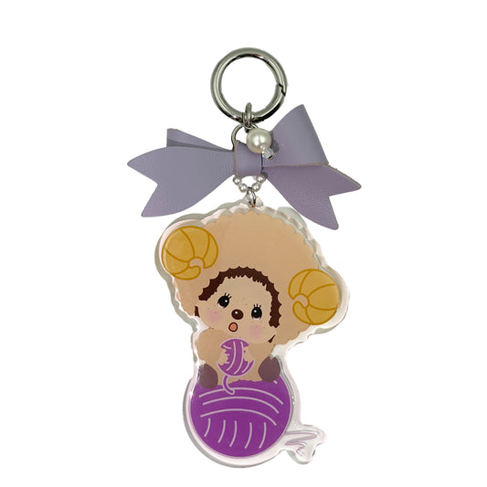 LEATHER BOW KEYCHAIN(SHEEP) image 0