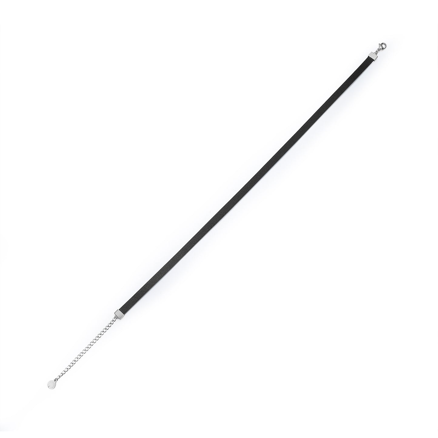 LEATHER CHOKER (SILVER) image 8