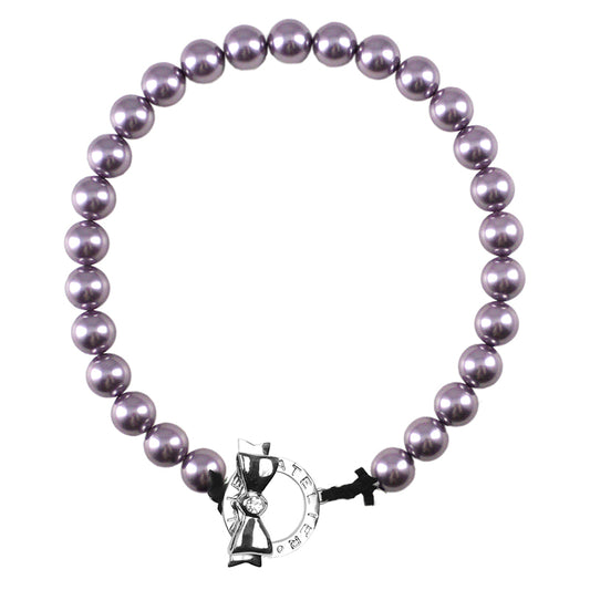 14MM珠短項鏈(銀黑/紫/銀灰/粉紅) image 3