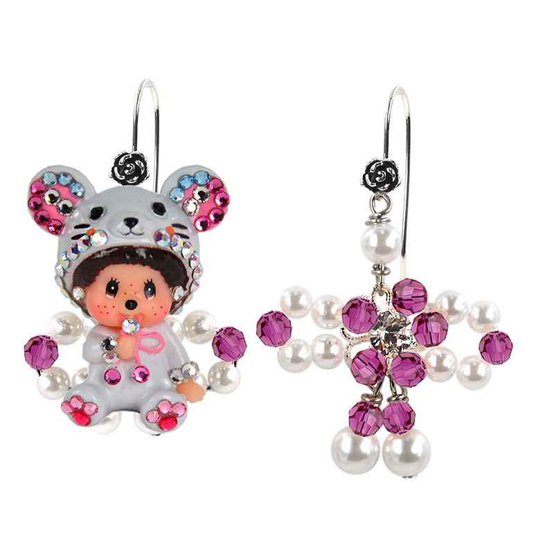 BOW EARRINGS W/MOUSE MCC image 0