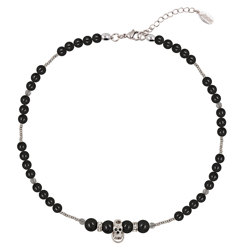 SS BEAD NECKLACE(BLACK) image 0