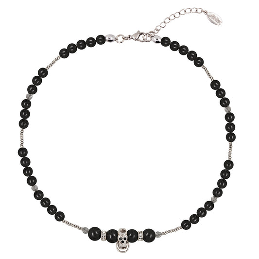 SS BEAD NECKLACE(BLACK) image 0