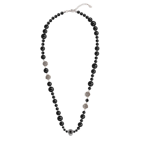LONG PEARL NECKLACE(BLACK) image 0